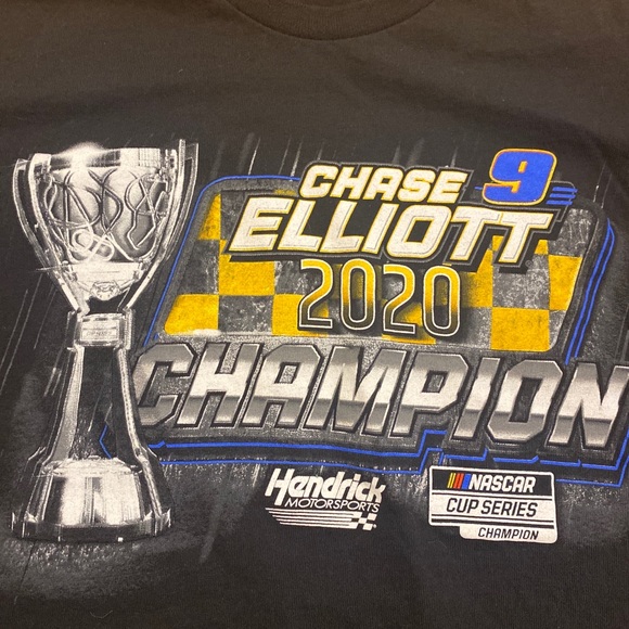 Chase Elliott 2020 Champion SS Tee Shirt Men’s Large Hedrick MotorSports - Picture 6 of 11